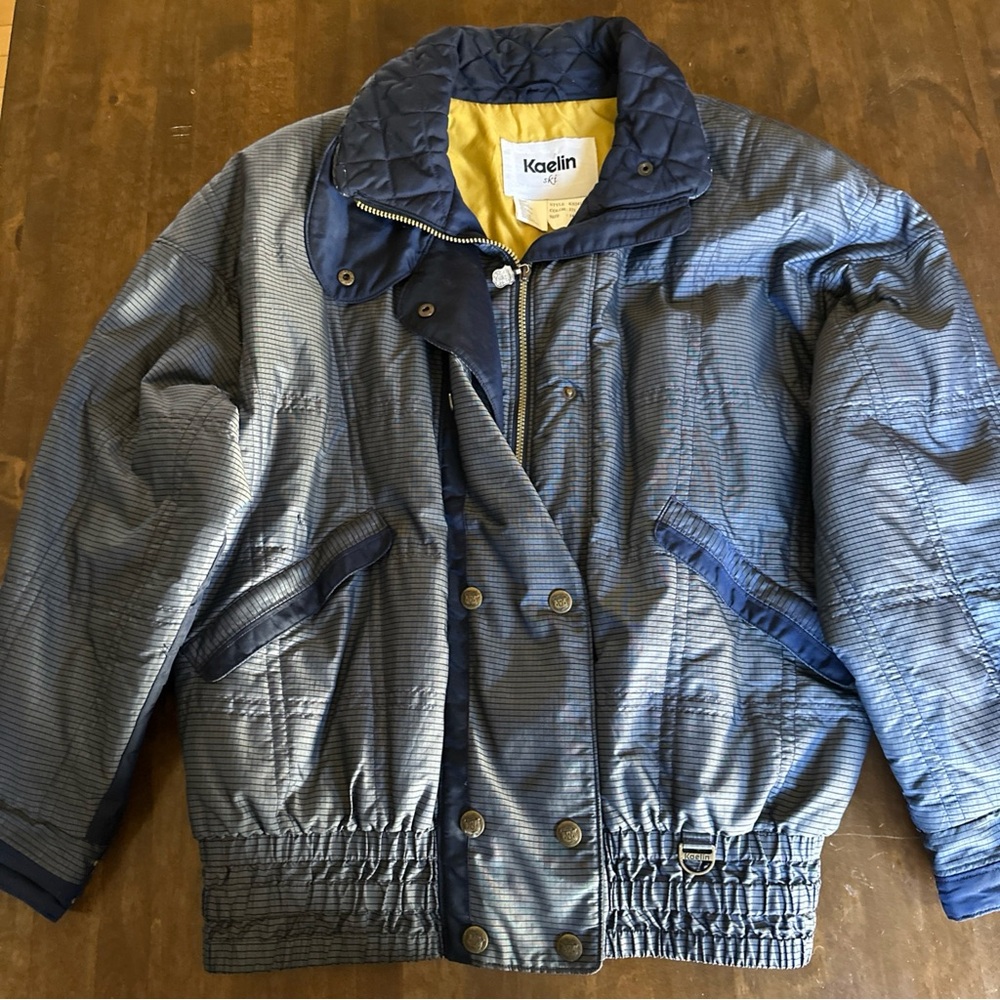 Vtg KAELIN Women's 14 Ski‎ Coat Bomber Jacket  90s Vintage Snow Bunny Blue